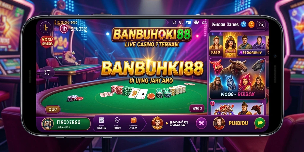 Tampilan seru gameplay Live Casino BANBUHOKI88 dengan dealer langsung.