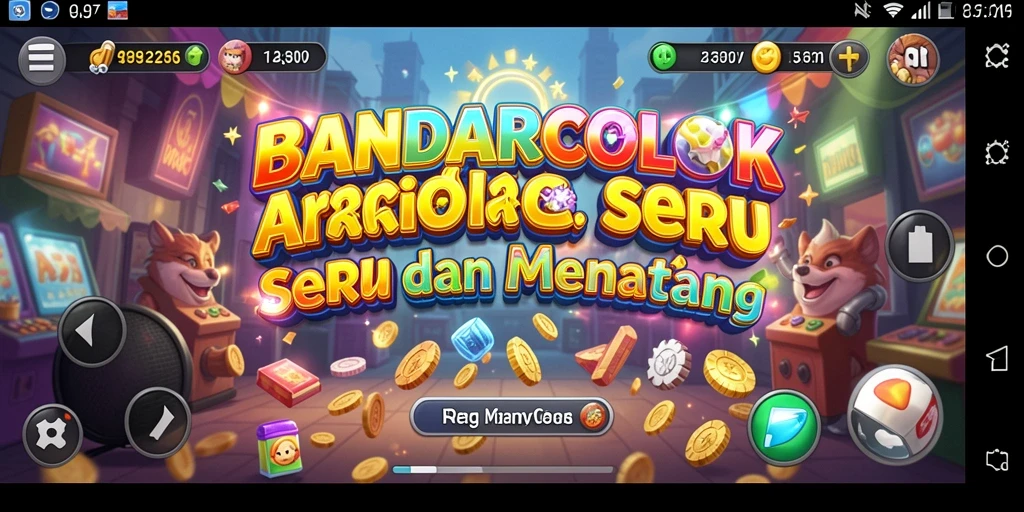 Tangkapan layar utama BANDARCOLOK menampilkan aksi gameplay Arcade yang seru.