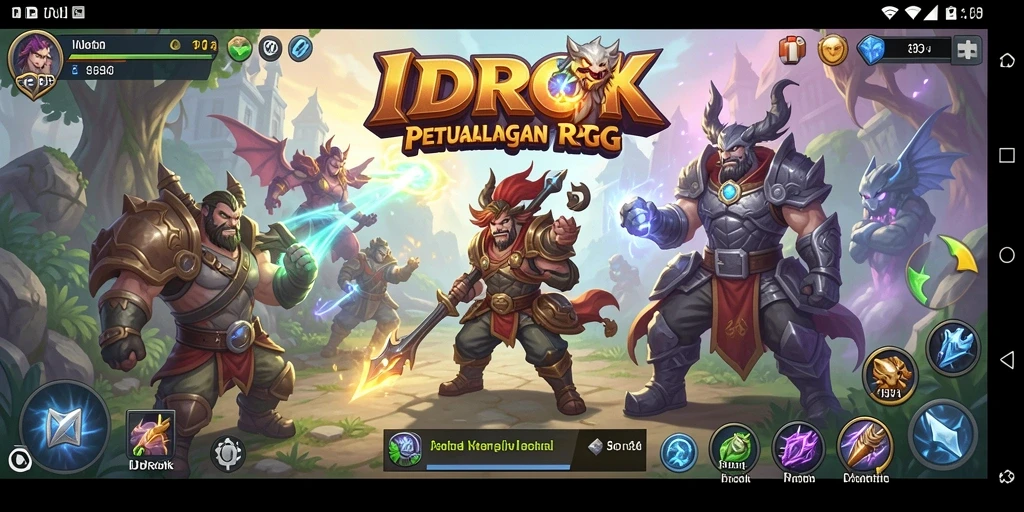 Screenshot gameplay IDROK menampilkan aksi seru dalam petualangan RPG.