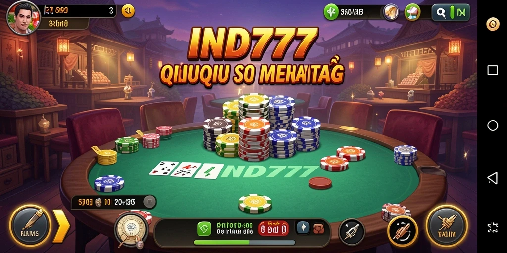 Tangkapan layar gameplay QiuQiu yang menarik di IND777.