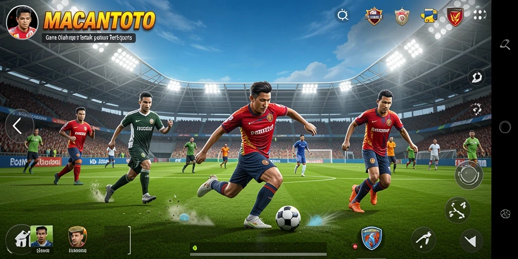 Tampilan menarik dari gameplay MACANTOTO yang menampilkan pertandingan olahraga.