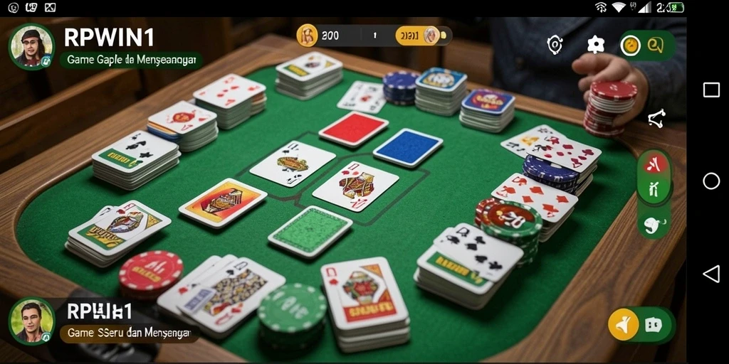 Screenshot gameplay Gaple RPWIN1 yang menampilkan keseruan permainan.