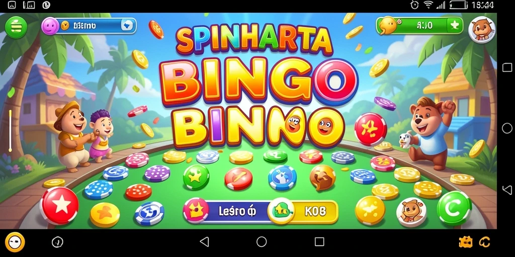 Tampilan menarik dari gameplay Bingo di SPINHARTA