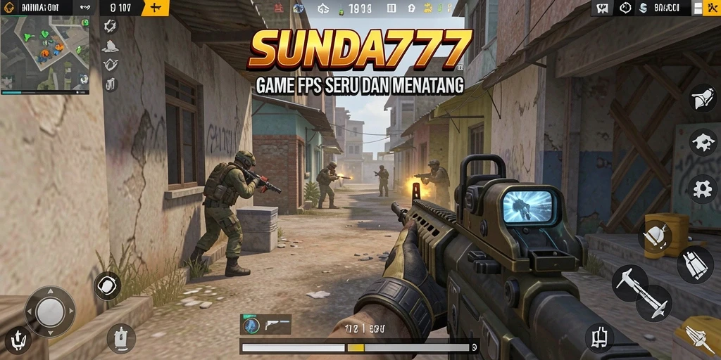 Screenshot gameplay <strong>SUNDA777</strong> yang menampilkan aksi pertempuran FPS yang mendebarkan.