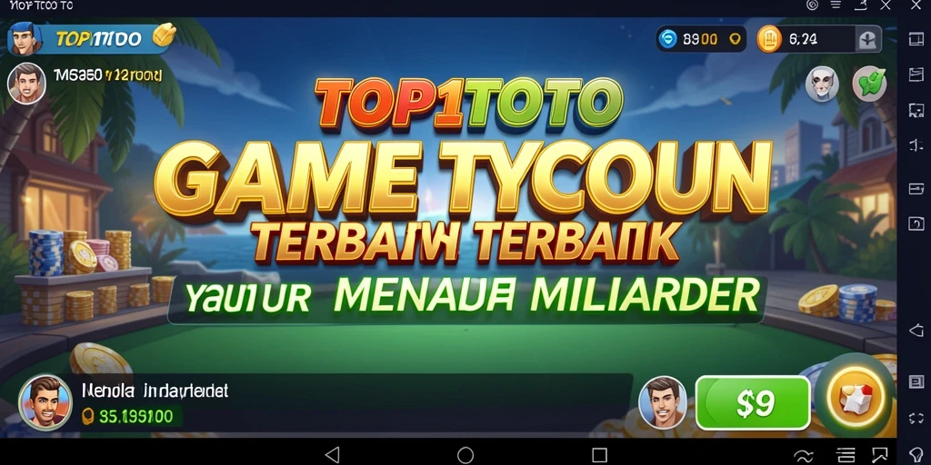 Tampilan gameplay menarik dari TOP1TOTO dengan berbagai fitur Tycoon.