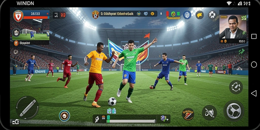 Tangkapan layar gameplay <strong>WINIDN</strong> yang menampilkan aksi pertarungan olahraga seru.